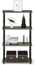 Furinno Turn-N-Tube 4-Tier Multipurpose Shelf Display Rack, Classic Tubes, French Oak Grey/Black...