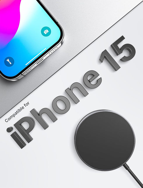 JSAUX Magnetic Wireless Charger Compatible for MagSafe Charger/iPhone 15/15 Pro/15 Plus/15 Pro Max/iPhone 14/14 Plus/14 Pro/14 Pro Max/13 12, Mag ...