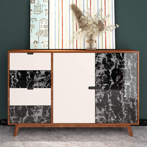 Livelynine Peel and Stick Countertop Contact Paper Waterproof Kitchen Countertop Paper Black Marble Wallpaper for Furniture Desk Table Cabinet Cov...