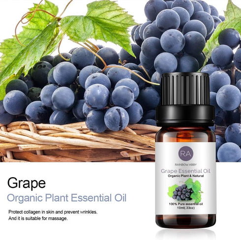 Grape Essential Oil 100% Pure Oganic Plant Natrual Flower Essential Oil for Diffuser Message Skin Care - 10ML...