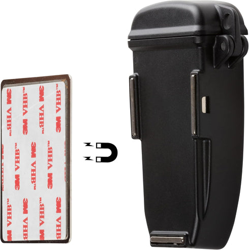 Nite Ize Hideout Magnetic Key Box - Waterproof Key Hider - Magnetic Key Holder & Box - Waterproof Key Storage for Spare Keys - Black, Extra Large...
