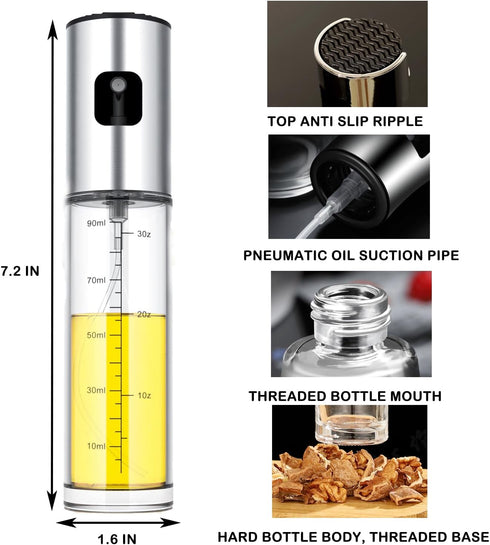 Oil Sprayer for Cooking,100ml Oil Sprayer for Air Fryer, Salad,BBQ,Roasting...