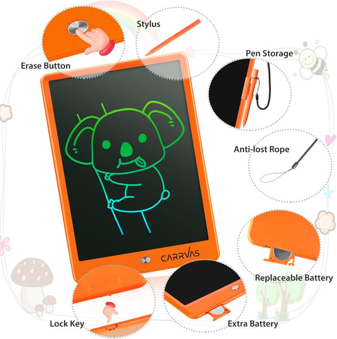 LCD Writing Tablet 10 Inch Colorful Drawing Pad for Kids Reusable Electronic Doodle Board Educational Learning Toy Gifts for 3 4 5 6 7 8 Years Old...