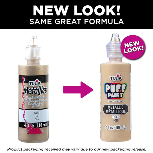 Tulip Puff Fabric Paint 3D, 4 fl oz, Metallic Gold...
