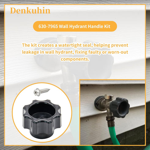 630-7965 Wall Hydrant Handle Kit Compatible with Mansfield Wall Hydrants 300 400 500 Series, Also Suitable for 630-8500 Complete Kit...
