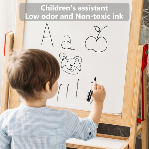 Fine Tip Dry Erase Markers - 72 Pack Black Whiteboard Erasable Markers Bulk for Kids Adults, Ideal for Classroom School Office Home Use on White B...