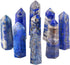 SUNYIK Gemstone Healing Crystal Points Wand, Single Terminated Wand Prism for Meditation, Lapis Lazuli, Pack of 4...