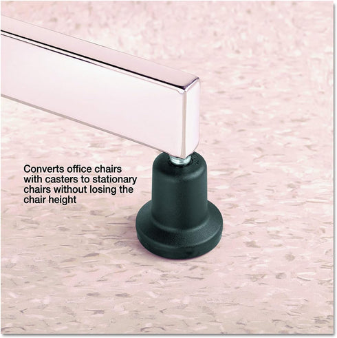 AAGUT High Profile Bell Glides Replacement for Office Chair, 7/16" x 7/8", Fixed Stationary Caster Wheel Glide, Matte Black Finish,Office Chair Wh...