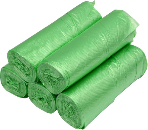 Kitchen Garbage Bags and Green Trash Bag, 100 Counts 4 Gallon 45x60Cm Kitchen Trash Bags with Handles for Bathroom Trash Bags, Small Trash Bags, C...