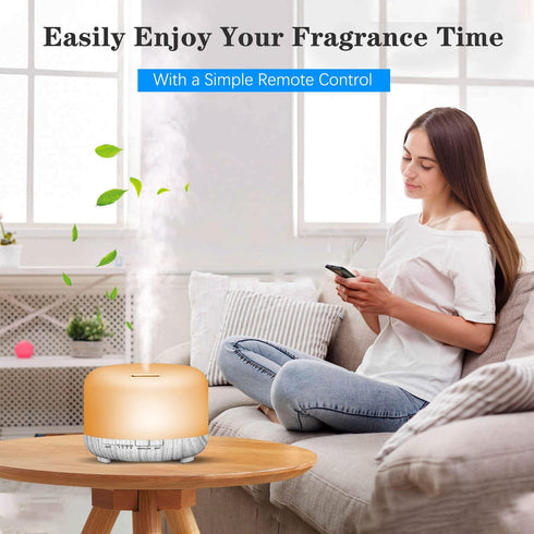 Essential Oil Diffuser, YIKUBEE Diffuser, 500ml Oil Diffuser, Humidifier with Remote Control, Aromatherapy Diffusers for home, Diffusers for Essen...