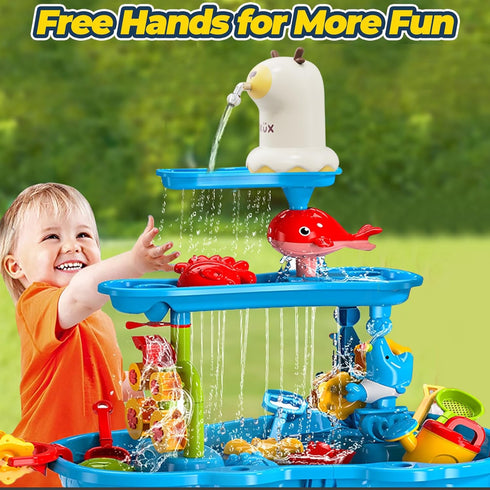 Yerloa Kids Water Table Pump for Toddlers 1-3 3-5 4-8, Portable Small Water Pump for Water Table Outside Activities Outdoor Summer Water Play Toys...