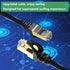 Cat 7 Ethernet Cable Professional Gold Plated Plug Black Ethernet Cable for Indoor Outdoor High Speed Heavy-Duty Waterproof Buried-able Dual Shiel...