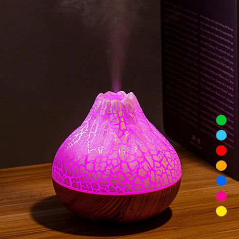 Mini Colorful Cool Humidifier, Volcano Shape Humidifier,USB Personal Desktop Humidifier Volcano Spray Mode, 7 Colors,Super Quiet for Office Room, ...