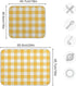 Qilmy Yellow Checked Dish Drying Mat for Kitchen Countertop, Absorbent Dry Mats for Dishes Draining Pad-18" x 24"...