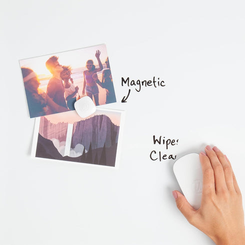 U Brands Magnetic Dry Erase Board, 14"x14", Frameless, Includes Marker and Magnet...