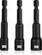 BOEN 1/4 inch Magnetic Nut Driver Set, 3 Piece Impact Drill Driver Bit Set, Size 1/4", 5/16", 3/8", Quick-Change Hex Shank SAE Nut Driver, Cr-V St...