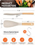 Cooking Spoon for Nonstick Cookwares, Great for Cooking and Serving Durable BPA-Free Matte Silicone, Wood Handle Spoon for Mixing, Scoop, and Scra...