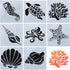 GORGECRAFT 8 Mixed Sea Animals Stencils Set 5.1x5.1 Ocean Creatures Painting Templates for DIY Art Crafts Scrabooking (Starfish, Conch, Seahorse, ...