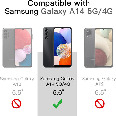 JETech Screen Protector for Samsung Galaxy A14 4G / 5G 6.6-Inch, 9H Tempered Glass Film, Anti-Scratch, HD Clear, 3-Pack......