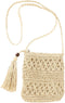 CHIC DIARY Small Straw Crossbody Bag Women Weave Rattan Shoulder Bag Beach Shoulder Purse with Tassel...