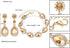 mecresh Flower Teardrop Austrian Champagne Crystal Jewelry Sets for Women or Wedding (1 Set Earring,1PCS Bracelet)...