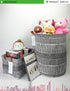 LANGYASHAN Rectangular Storage Bin Collapse Canvas Fabric Cartoon Storage Basket with Handles for Organizing Home Kitchen Boys and Girls Toys Offi...