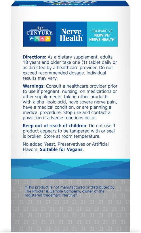 21st Century Nerve Health, 30 Tablets...