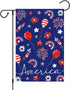 Louise Maelys 4th of July Patriotic Garden Flag 12x18 Double Sided, Small Burlap Welcome Fireworks Garden Yard House Flags for Memorial Independen...