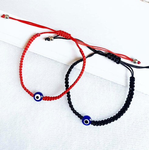 Evil Eye Lucky Bracelets Kabbalah Adjustable Red String Amulet Nazar Matching Friendship Gift for Women Men...