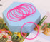 Silicone Jelly Hair Tie Bracelet Penta Angel 20Pcs Retro Solid Neon 80s Style Costume Wrist Band Hair Elastics for Men Women Party Favors (Rose Re...