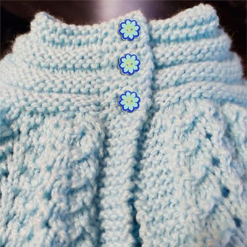 Honbay 100PCS Wooden Flower Buttons 2 Holes Buttons Cute Flower Floral Sewing Decorative Buttons for Skirts, Gloves, Sweaters, Shirts, Hats, Scarv...