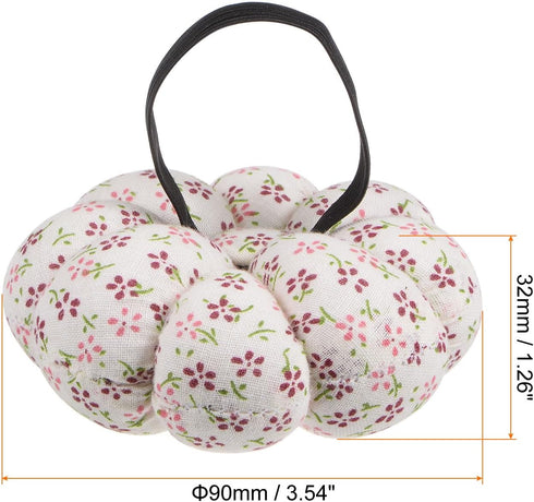 HARFINGTON Wrist Pin Cushion Pumpkin Needle Sewing Pincushion Pin Holder with Elastic Wrist Belt Fit All Wrist Sizes for Sewing Quilting Needlewor...