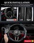 Car Steering Wheel Cover,Carbon Fiber Steering Wheel Cover Non-Slip,Segmented Universal Fit Car Steering Wheel Cover (Black)...