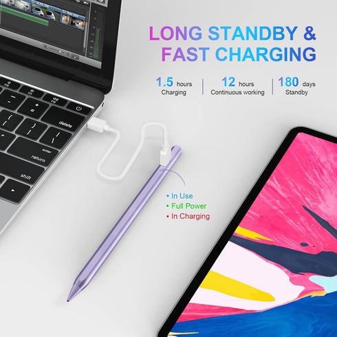 Stylus Pen for iPad 2018-2023 with Palm Rejection, Active Pencil for iPad 10th/9th/8th/7th/6th Generation, for iPad Pro 11/12.9 inch, for iPad Air...