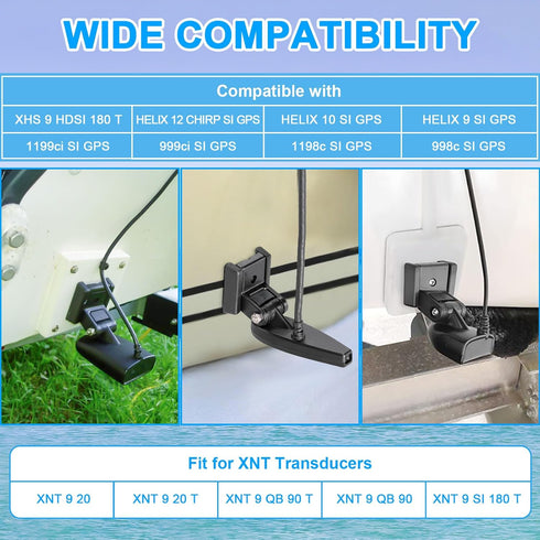 Linkstyle XNT Transducer Bracket, 7400931 Transom Mounting Hardware Kit, Transducer Mounting Plate for MHX XNT Model Transducers, MHX XNT Transduc...