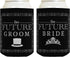 Bridal Shower Gifts Future Bride & Groom Wedding Gift 2 Pack Can Coolie Drink Coolers Coolies Black...