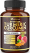 7 in 1 Premium Turmeric Curcumin + Apple Cinder Vinegar Capsules, Equivalent to 5010mg, 6 Month Supply with Ashwagandha, Ginger, Garlic Bulb, 95% ...
