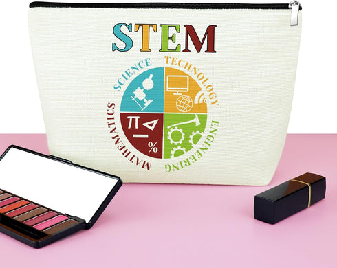 STEM Teacher Appreciation Gifts Makeup Bag for STEM Specials Crew Gift Cosmetic Bag Birthday Gifts for Women Friendship Thank You Gifts for Cowork...