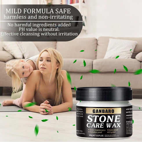 Granite Cleaner and Stone Polish Care Wax 3.5oz Restores Shine and Nourishes Stone Surfaces - Suitable for Granite Countertops and Quartz - Floor ...