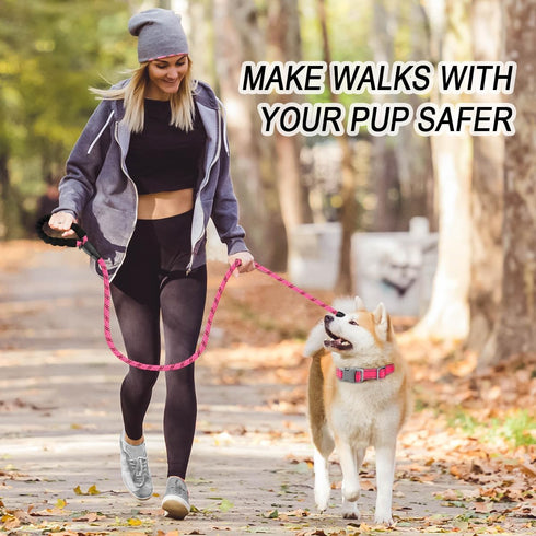 BARKBAY Dog Leashes for Large Dogs Heavy Duty Dog Leash 2 PACK 5 FT with Comfortable Padded Handle Highly Reflective Threads for Medium Large Dogs...