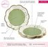 Kate Aspen Sage Green Party Decorations, Eucalyptus Floral Print 7 in. Decorative Premium Paper Plates (350 GSM weight -Set of 16) - Perfect for G...