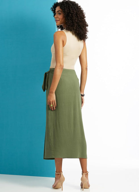 Butterick B6934A Misses' Wrap Skirt Sewing Pattern Kit in Two Lengths, Design Code B6934, Sizes XS-S-M-L-XL-XXL...