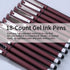 0.7mm Black Ink Gel Ink Rollerball Pens 2 in 1 Medium Point Pens with Stylus Work Pen Smooth Writing for Office Black gel pen (Burgundy-18pack)......