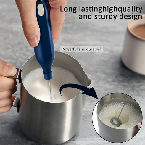 Electric Milk Frothers Handheld,Foam Beater Milk Frother,Battery Operated Mini Smoothie Blender For coffee whipping cappuccino latte milk matcha h...
