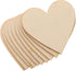 Ciieeo 10pcs 80mm Heart Pattern Wooden Slice Natural Wood Heart Slices Christmas Heart Wooden Slice for Christmas Wedding DIY Supplies (Heart Patt...