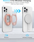 ?2024 Upgraded? Mag Safe Phone Ring Holder, SUPERONE Adjustable Magnetic Kickstand & Removable Phone Grip Compatible with Wireless Charging Only f...
