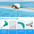 Pool Skimmer - Pool Skimmer Net with 8 Aluminum Pole Sections 80'', Skimmer Net with Fine Mesh Net for Cleaning Leaf of Swimming Pools...