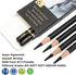 Professional Charcoal Pencils Drawing Set - 6 Pieces Soft Medium and Hard Charcoal Pencils for Drawing, Sketching, Shading...