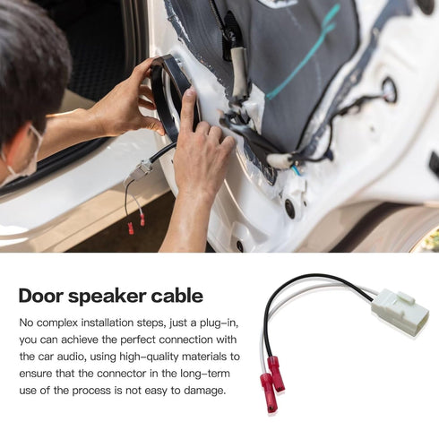 4pcs Front Rear Door Speaker Wire Harness Connector Plug for Jeep 2014-2018 Renegade...