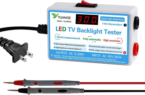 LED TV Backlight Tester, LED Light Strip Lamp Beads COB Light Source Repair Testing Tool with LCD Digital Display, 0-300V Output Adaptive Voltage...